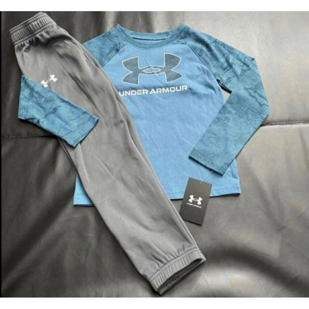NWT Under Armour Sweats & Long Sleeve Tee Set Boys size 7